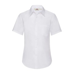 Ladies Poplin Shirt Short Sleeve