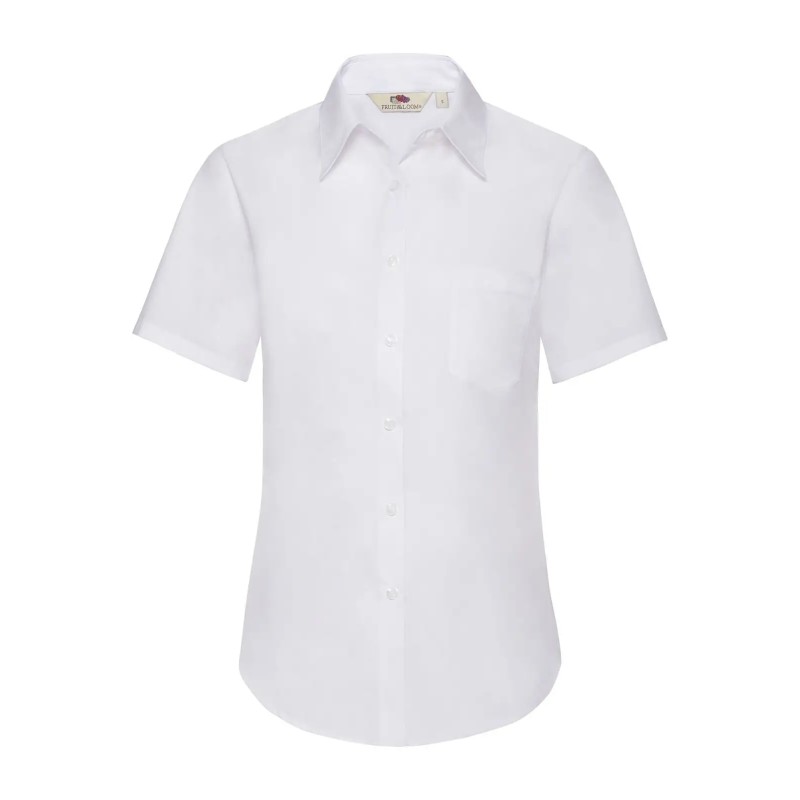 Ladies Poplin Shirt Short Sleeve