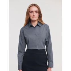 Ladies' Long Sleeve PolyCotton Poplin Shirt