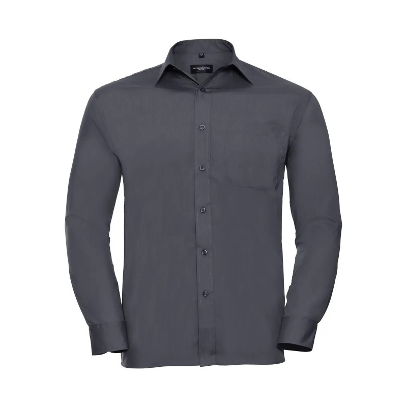Men's Long Sleeve PolyCotton Poplin Shirt