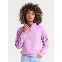 Womenâs Cropped Â½ Zip Sweat