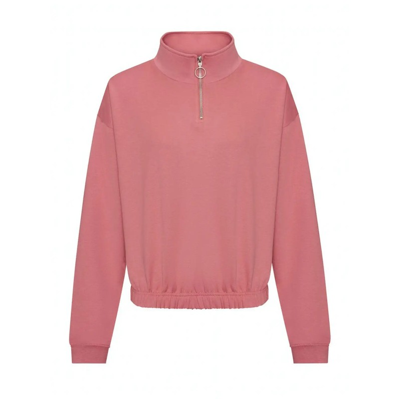 Womenâs Cropped Â½ Zip Sweat