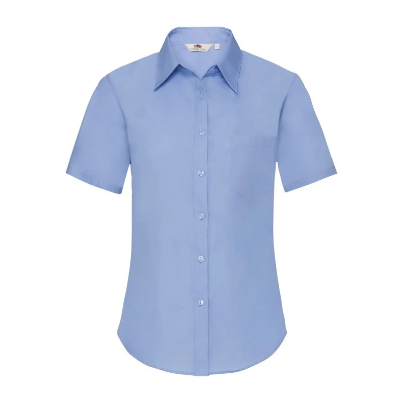 Ladies Poplin Shirt Short Sleeve