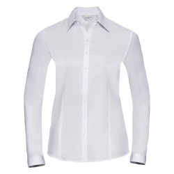 Ladies' Long Sleeve Tailored Herringbone Shirt