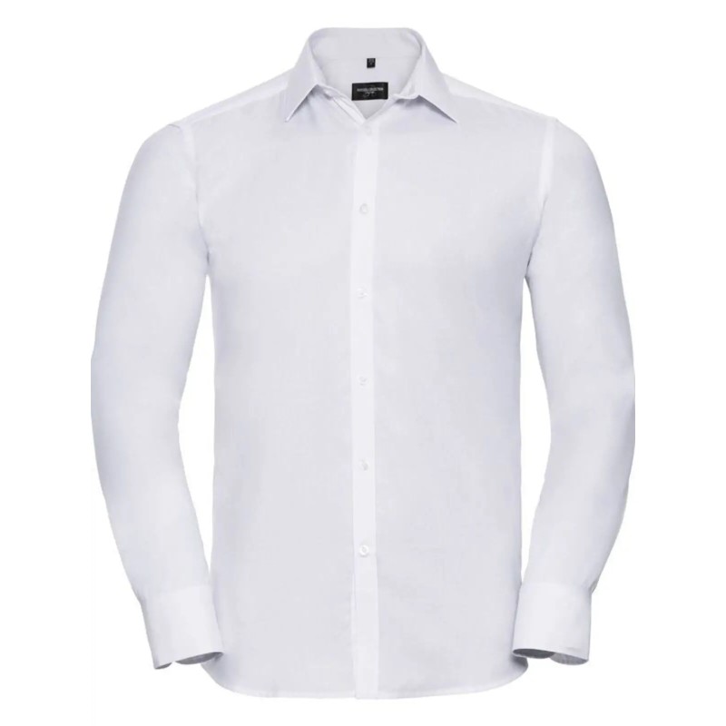 Men's Long Sleeve Tailored Herringbone Shirt