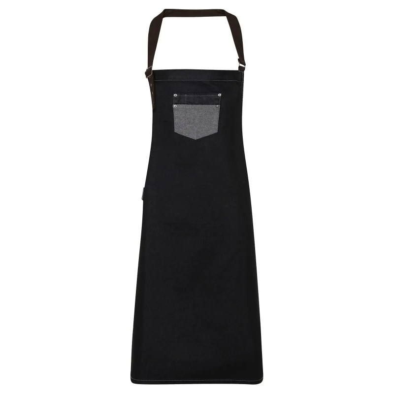 Division Waxed Look Denim With Faux Leather ather