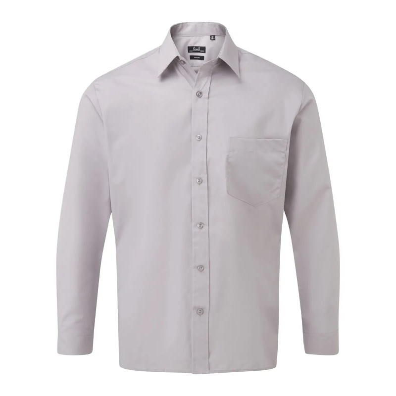 Men's Long Sleeve Poplin Shirt