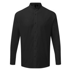 Banded Collar 'Grandad' Long Sleeve Shirt
