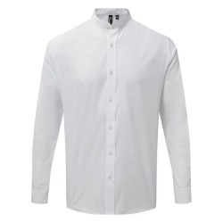 Banded Collar 'Grandad' Long Sleeve Shirt