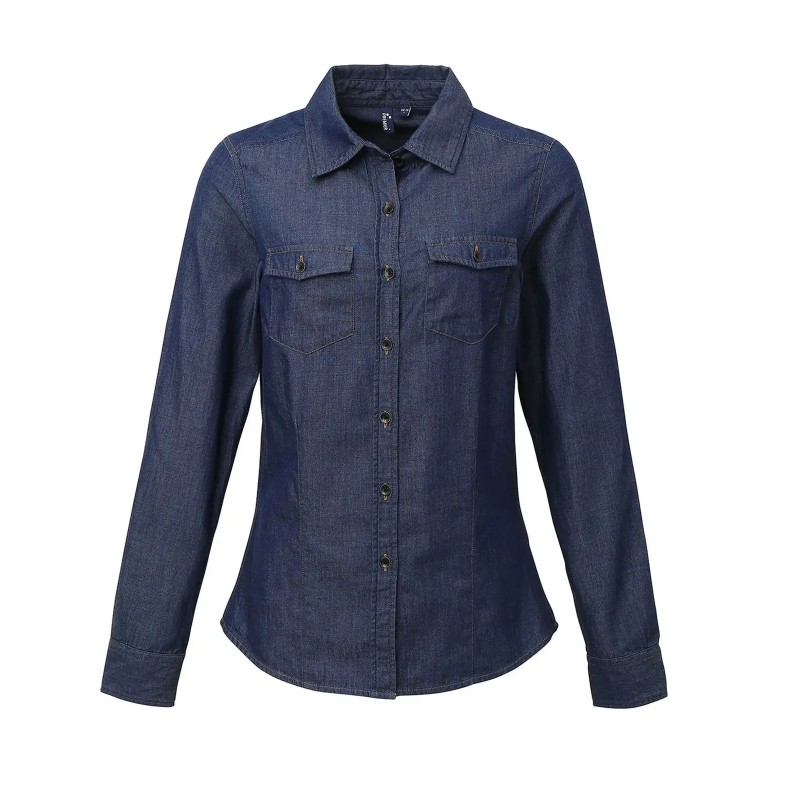 Ladies'â Jeans Stitch Denim Shirt