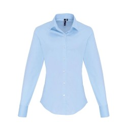 Ladies'â Stretch FitCotton Poplin Long Sleev Shirtt