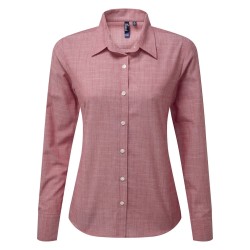Women's Cotton Slub Chambray Long Sleeve Shirt