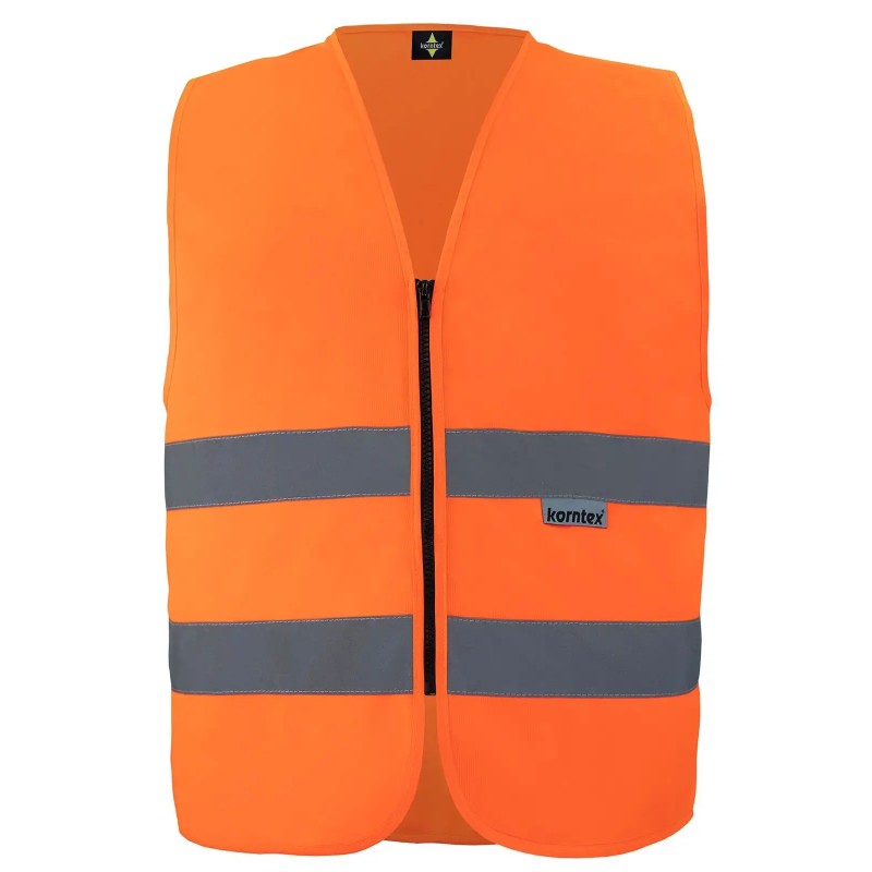 Korntex Safety Vest with Zipper   Cologne