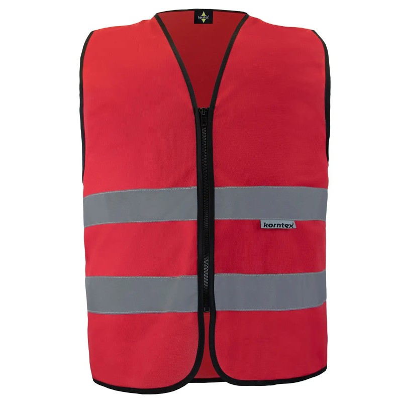 Korntex Safety Vest with Zipper   Cologne